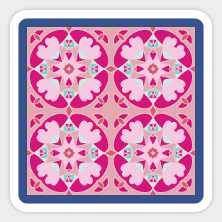 Elegant Pink Seamless Pattern Sticker